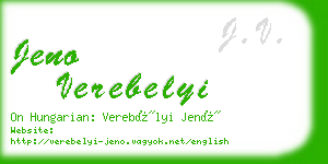 jeno verebelyi business card